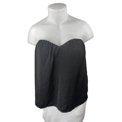 NEW Banana Republic Black Strapless Sweetheart Bandeau Tube Blouse Top Size XL