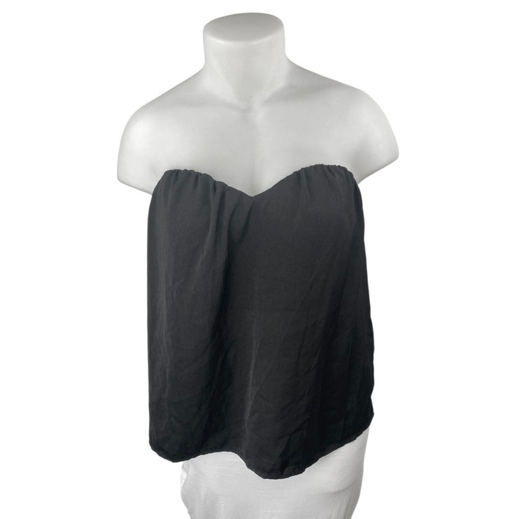 NEW Banana Republic Black Strapless Sweetheart Bandeau Tube Blouse Top Size XL