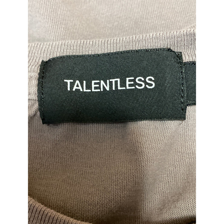 Talentless Men's Brown Crew Neck Short Sleeve Basic T Shirt Tee Top Size XL