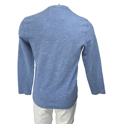Banana Republic Men's Blue Waffle Knit Long Sleeve Crew Neck Sweater Top Size M