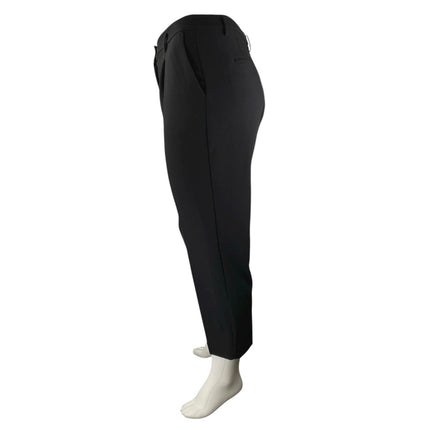Ann Taylor Women's Black High Waisted Pleated Straight Trousers Pants Size 12