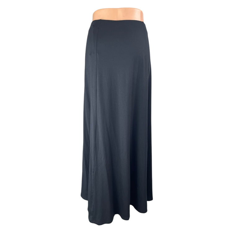 NEW Na-Kd Women's Black Elastic Waist Soft Line Flowy Maxi A-Line Skirt Size L