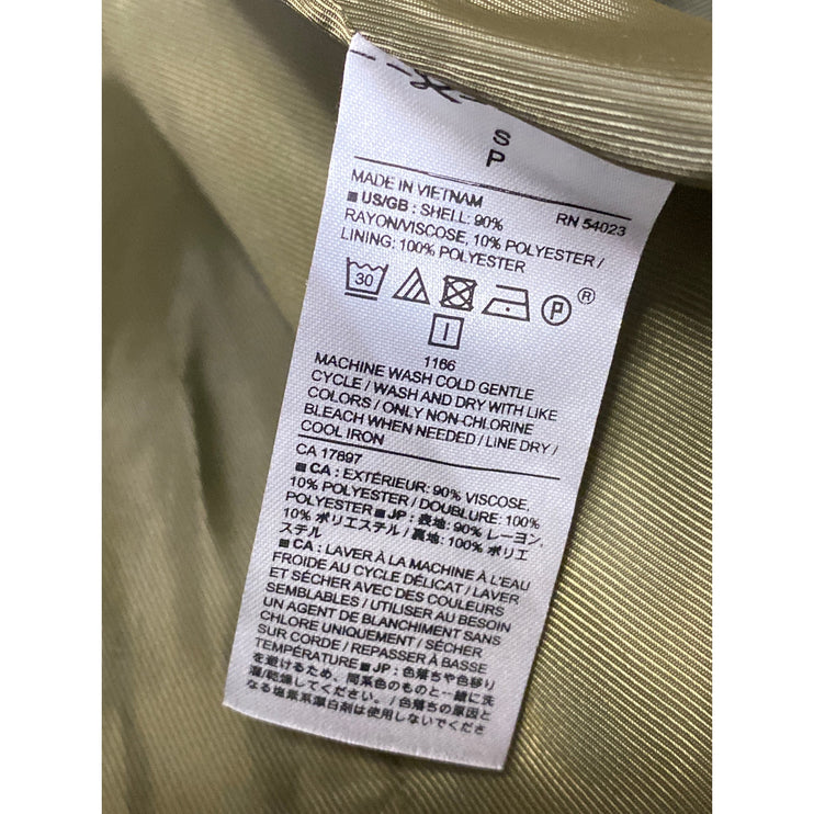 Banana Republic Women's Olive Green Long Sleeve Tie Waist Coat Jacket Size S