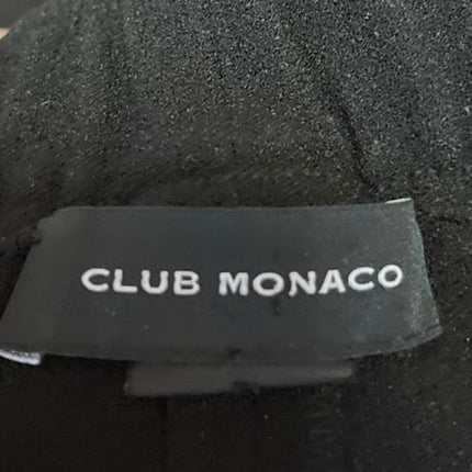Club Monaco Black Wide Leg High Waist Cropped Culottes Palazzo Trousers Pants 0