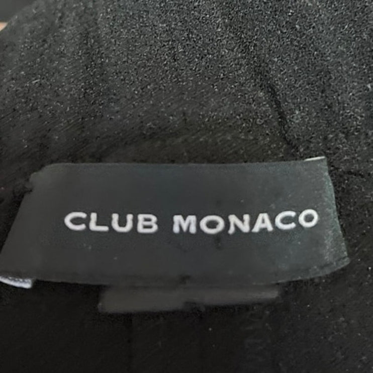 Club Monaco Black Wide Leg High Waist Cropped Culottes Palazzo Trousers Pants 0