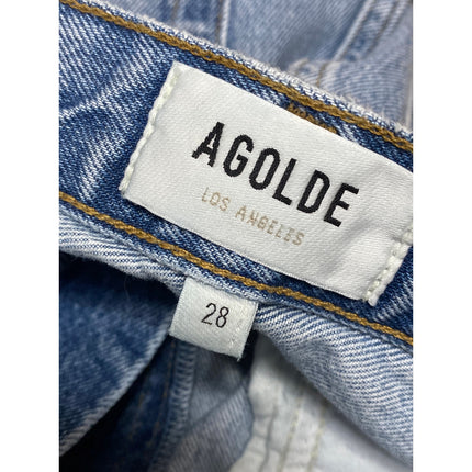 Agolde Valen Women's Blue Light Wash High Waist Straight Denim Jeans Pants Sz 28