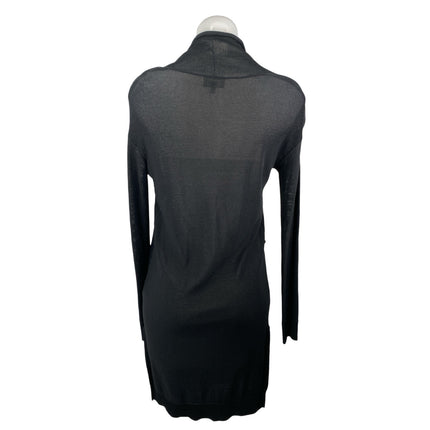 Aritzia Wilfred Black Open Front Long Sleeve Long Cardigan Sweater Top Size XXS