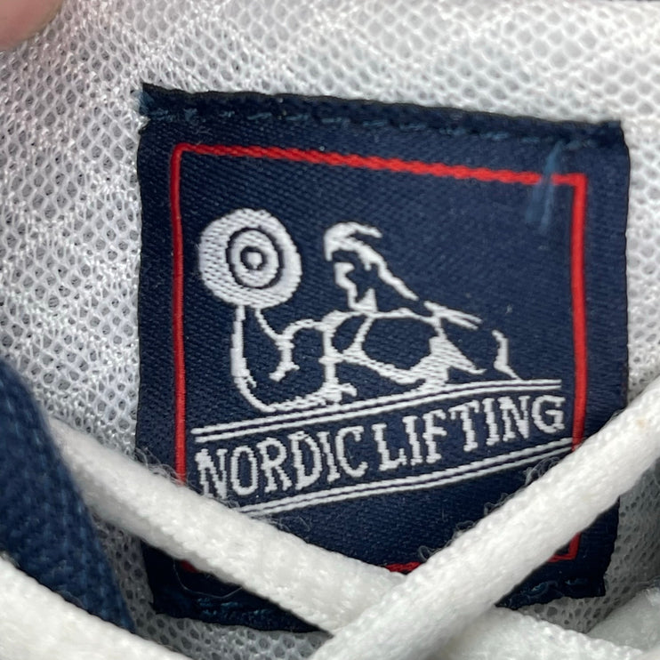 Nordic Lifting White Mesh Low Top Lace Up Round Toe Athletic Sneakers Shoes Sz 8