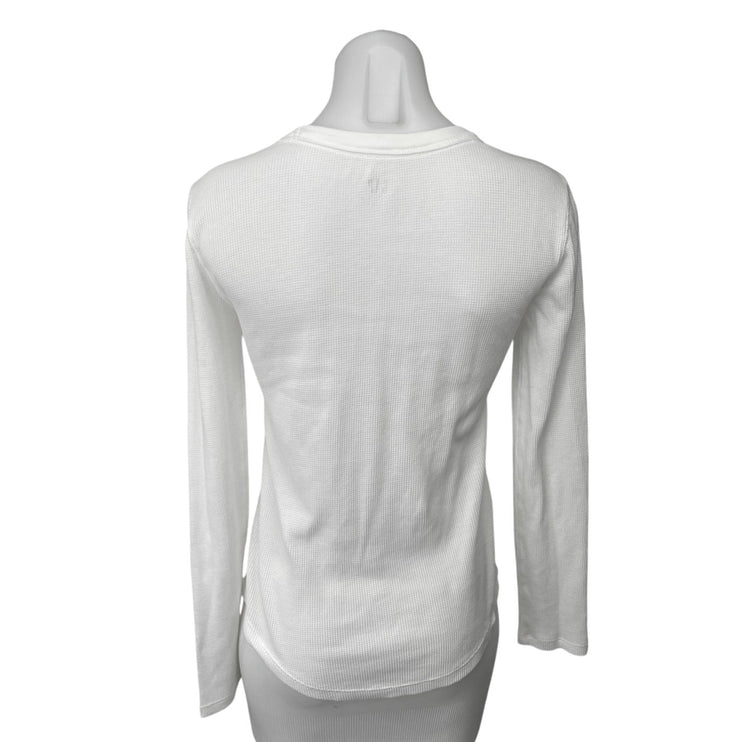 Gap Women's White Round Neck Long Sleeve Pullover Casual T Shirt Top Size XS