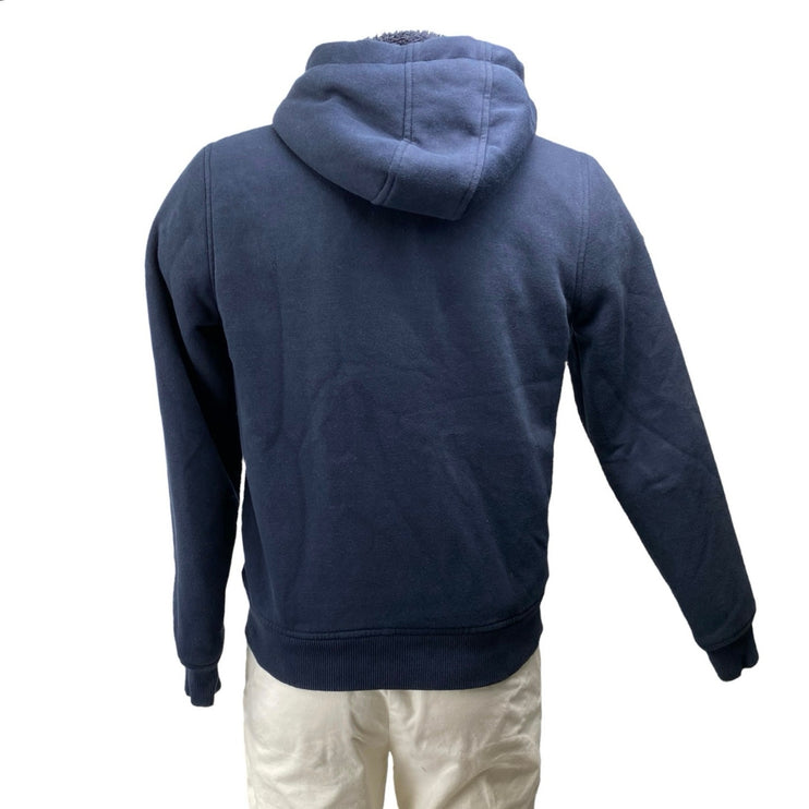 Michael Kors Men's Blue Long Sleeve Fleece Full Zip Hoodie Sweatshirt Top Size S
