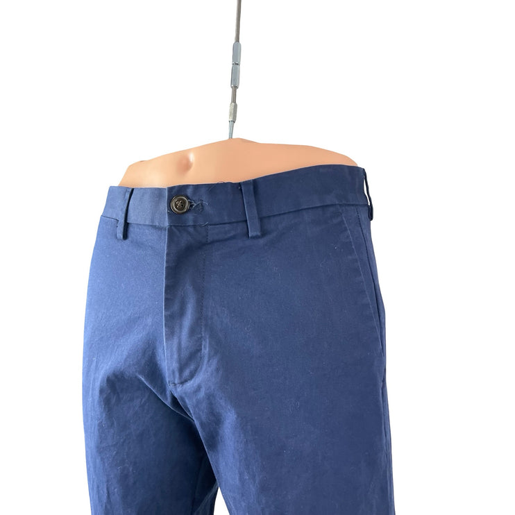 GAP Men's Navy Blue High Waisted Loose Straight Chino Trousers Pants Size 30x30