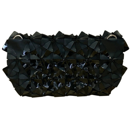 Byo Warrior Black Geometric Evening Mini Wristlet Purse Pouch Clutch Handbag OS
