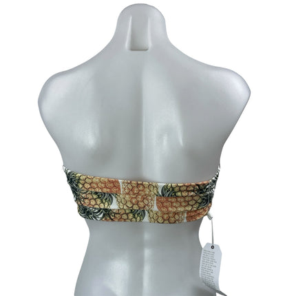 NEW Boys + Arrows Multicolor Sleeveless Strapless Bandeau Swimwear Bikini Top L