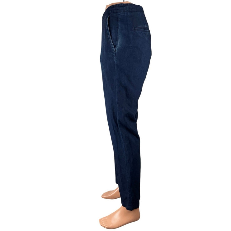 Ermenegildo Zegna Men's Navy Blue Cotton Tapered Denim Trousers Pants Size 50