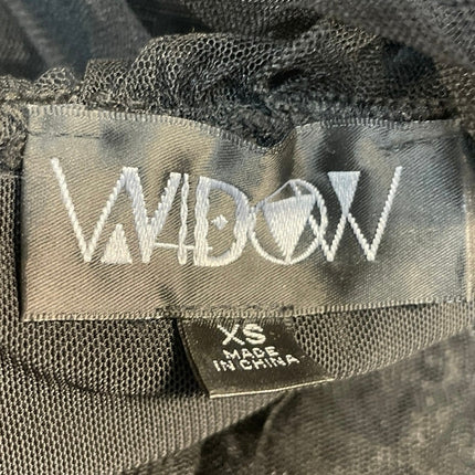Widow Dusk Devotions Black Sheer Mesh Sleeveless Mini A-Line Tank Dress Size XS
