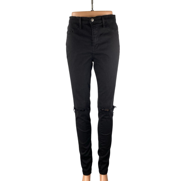 Vibrant M.I.U Women's Black High Waisted Distressed Skinny Denim Jeans Size 30