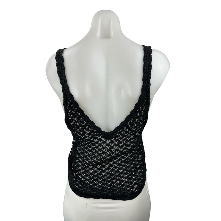 Urban Outfitters Sommer Crochet Sleeveless Deep V Neck Button Up Cami Tank Top S