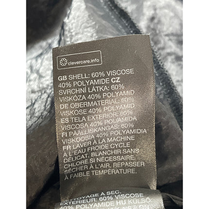 & Other Stories Women's Black Voluminous Puff Sleeve Smocked Crop Blouse Top 36