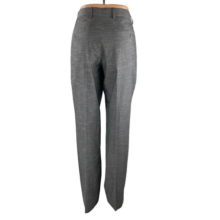 Express Women's Gray High Rise Straight Wide Leg Trousers Dress Pants Size 31X32