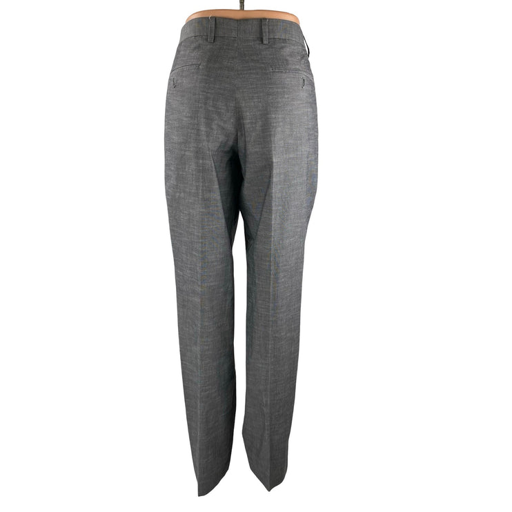 Express Women's Gray High Rise Straight Wide Leg Trousers Dress Pants Size 31X32