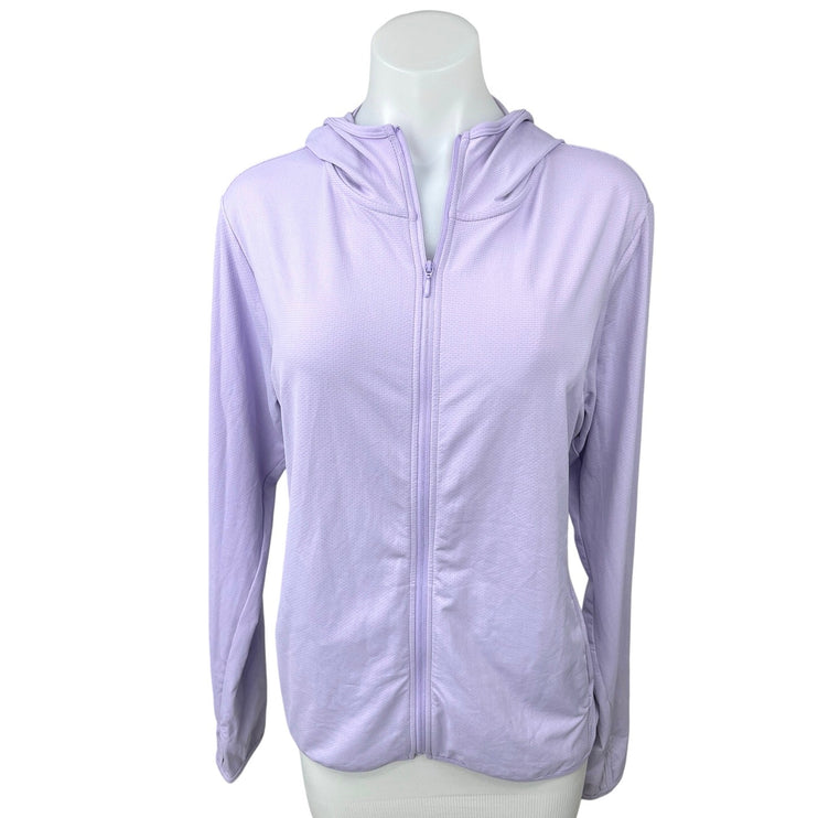 Uniqlo AIRism Purple Lavender Mesh UV Protection Full-Zip Hoodie Jacket Top XL