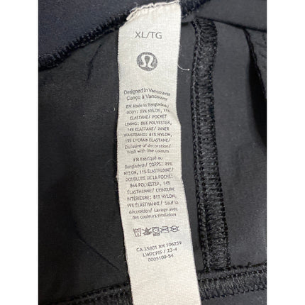 Lululemon Men's Black High Rise Yoga Gym Workout Athletic Activewear Shorts XL