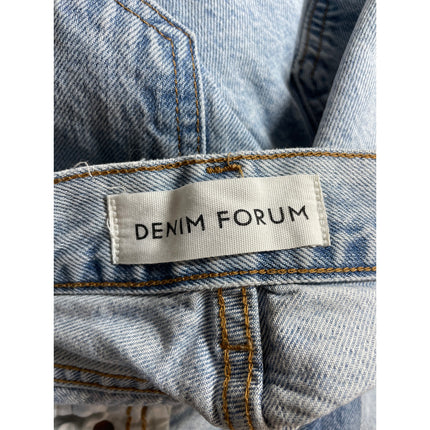 Denim Forum The Farrah High Rise Blue Baggy Straight Wide Leg Jeans Pants Sz 27
