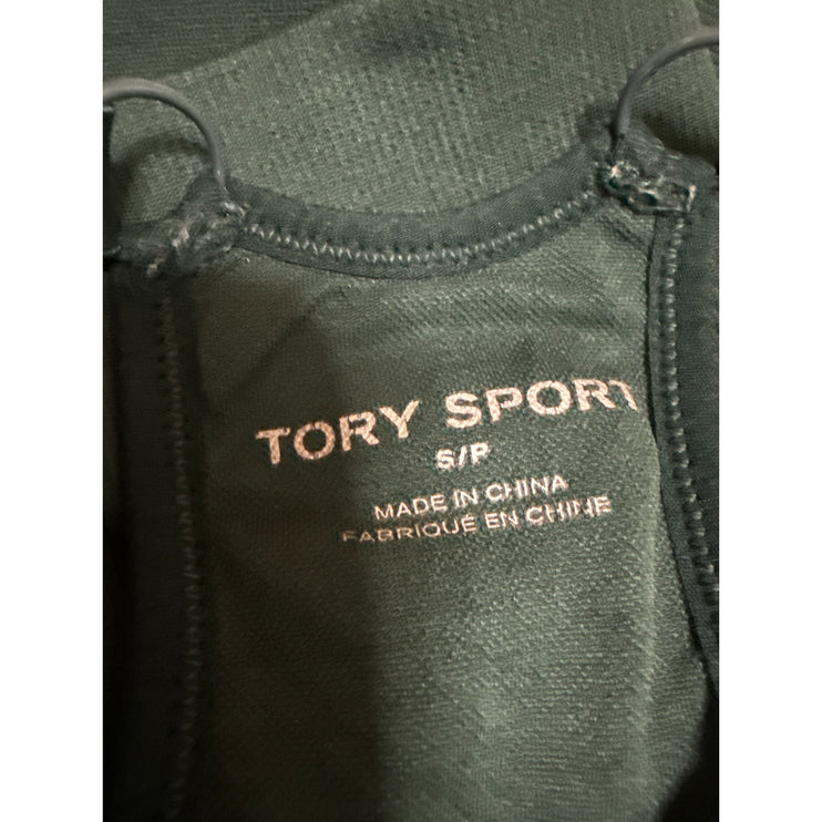 Tory Sport Black Sleeveless Racerback Activewear Sports Bra Crop Tank Top Size S