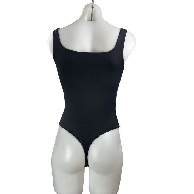 Aritzia Babaton Black Gray Sleeveless Square Neck Shapewear Bodysuits Top Size S