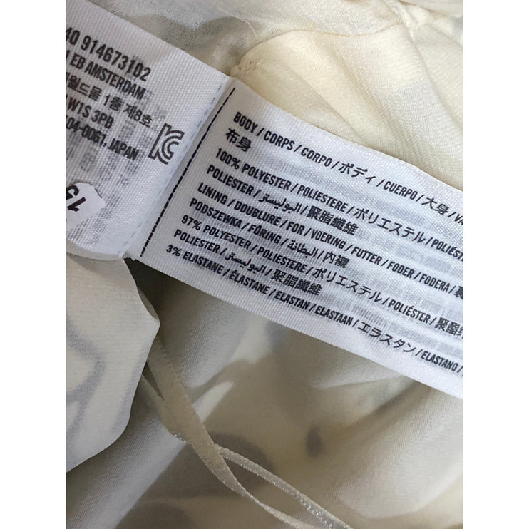 Abercrombie & Fitch Asymmetrical Scarf Floral One Shoulder Tank Blouse Top Sz XS