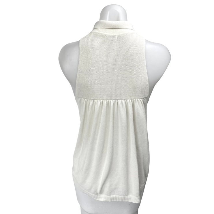 Urban Outfitters Kimchi Blue White Sleeveless Knit Tie Tank Blouse Top Size XS