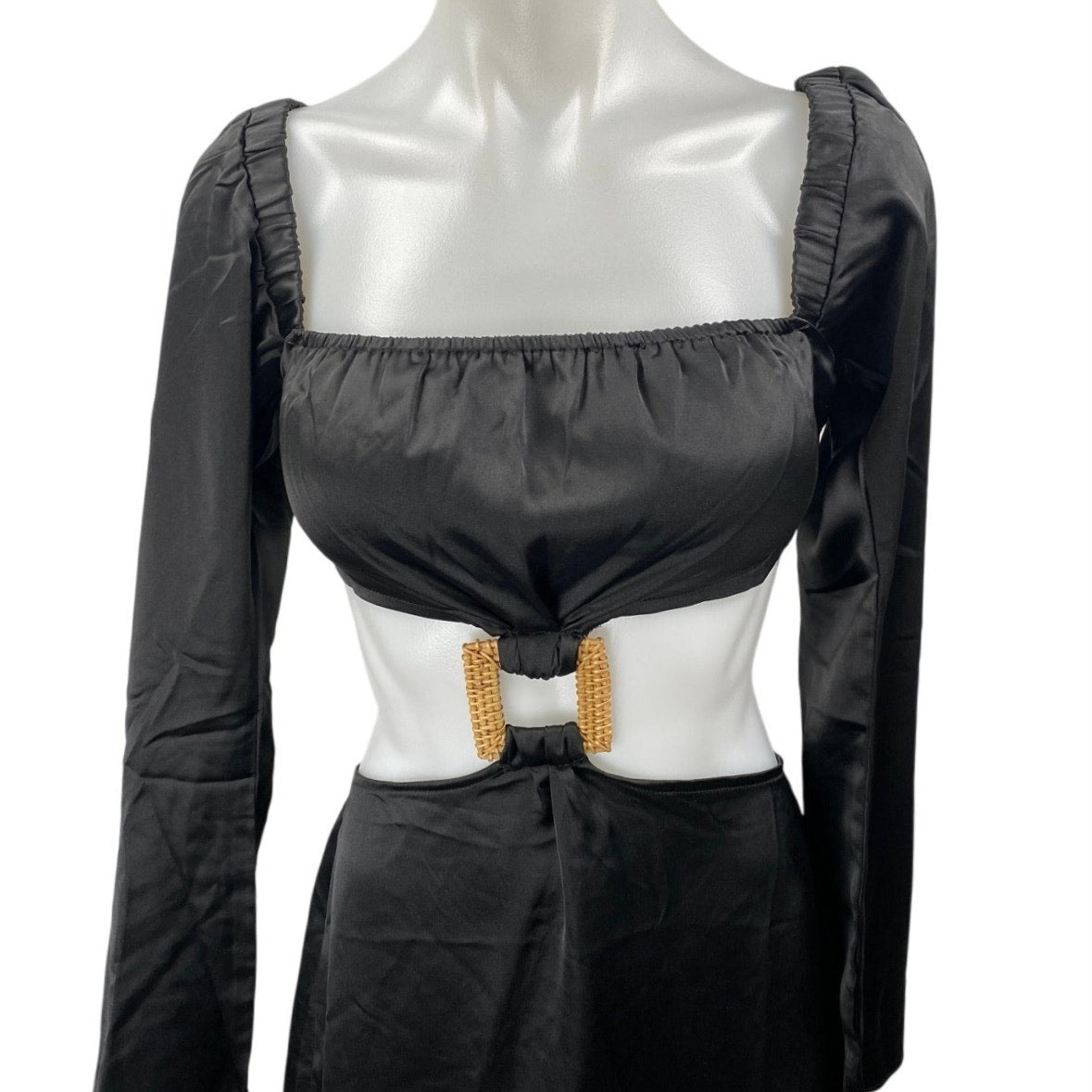 oh polly black slit dress Embellished Cowl Neck Maxi Dress in Black main image 0