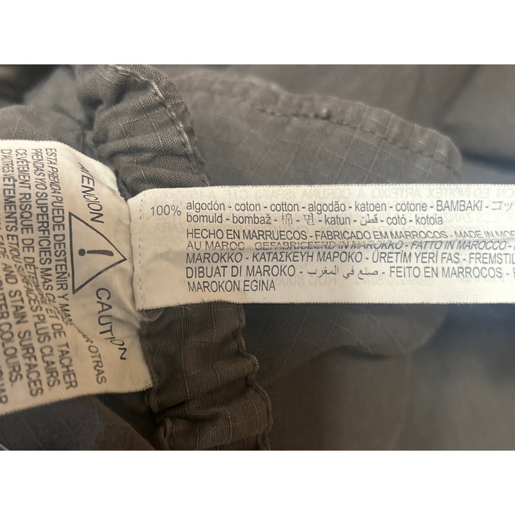 Zara Brown Elastic Waist Drawstring Zipper Pockets Maxi Straight Pencil Skirt S