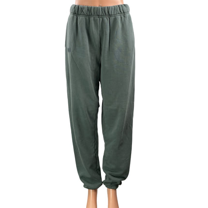 SET Active Womens Sage Green High Rise Fleece Activewear Trouser Sweatpants Sz M