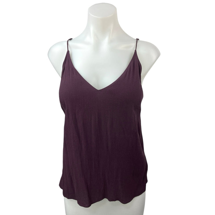 Aritzia Wilfred Free Purple Plum V Neck Sleeveless Camisole Tank Top Size M