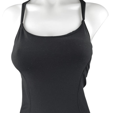 Abercrombie YPB SculptLUX Black Sleeveless One Piece Tank Romper Shorts Size S