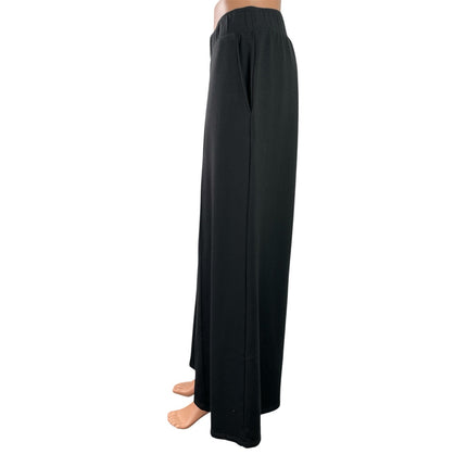 Gap Women's Black High Waisted Pleated Wide Leg Baggy Palazzo Trousers Pants M