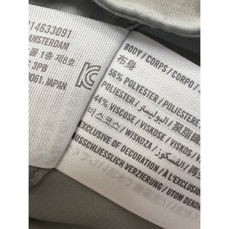 Abercrombie & Fitch Satin Pleated High Rise Straight Wide Leg Trousers Pants 25