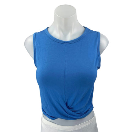 Alo Yoga Women's Blue Sleeveless Twist Front Cami Camisole Crop Tank Top Size S