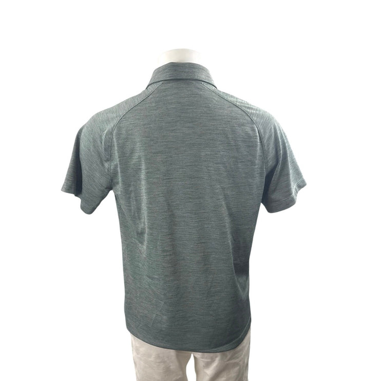 Untuckit Men's Green Short Sleeve Collared Golf Tennis Polo Shirt Top Size M