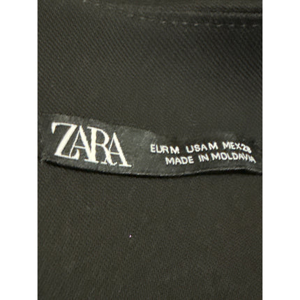 Zara Black Sleeveless Cami Camisole Tank Round Neck Mini Shift Dress Size M