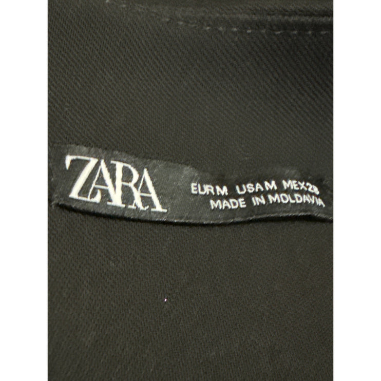 Zara Black Sleeveless Cami Camisole Tank Round Neck Mini Shift Dress Size M