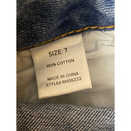 NEW Fashion Nova Women's Blue Seam Detail High Rise Straight Denim Jeans Pants 7