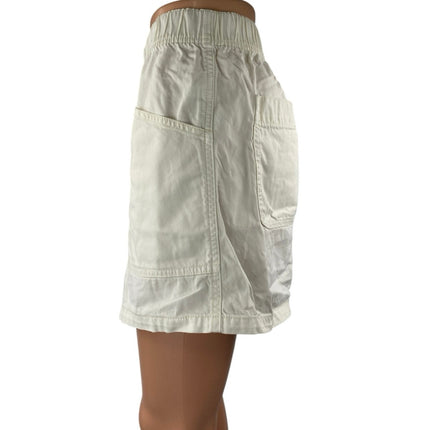 Madewell Garment-Dyed Women's White Pull On High Waisted Utility Shorts Size 29