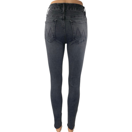 Mother Women's Black Gray High Waisted Looker Skinny Denim Jeans Pants Size 27