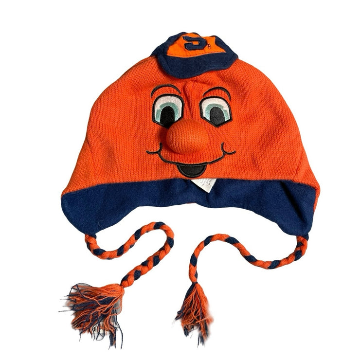 ZooZatz Otto the Orange Mascot NCAA Syracuse University Fringe Beanie Hat Cap OS