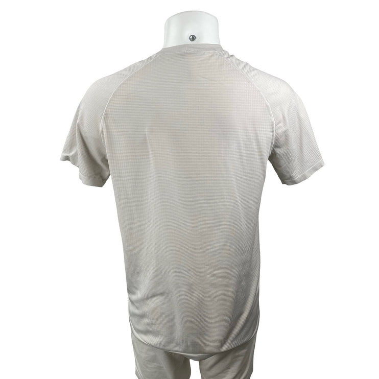Lululemon Men's Gray Short Sleeve Yoga Workout Running Athletic T Shirt Top L/XL