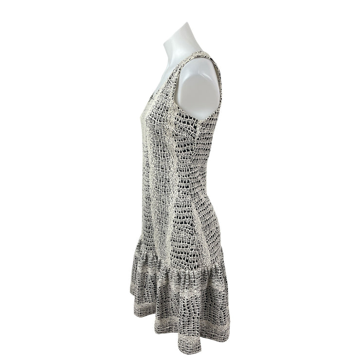 NEW Ivanka Trump Crocodile Print Ruffle Sleeveless Mini Flounce A-Line Dress 2