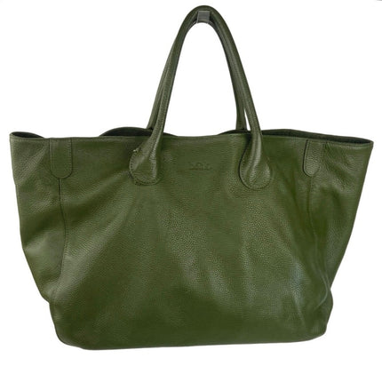 Beck Green Leather The Booty Call Overnighter Classic Beach Zip Handbag Tote Bag