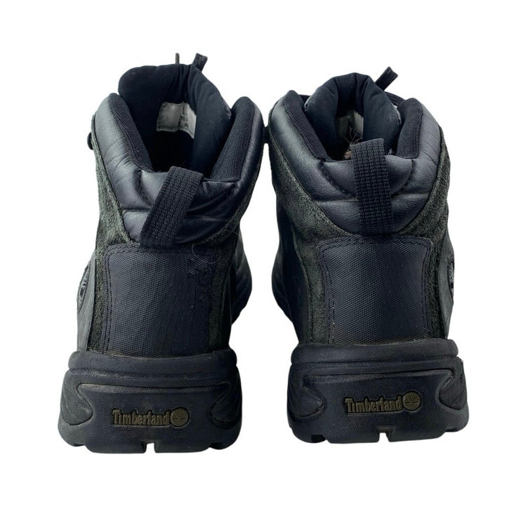 Timberland Flume Mens Black Lace Up Round Toe Mid Top Waterproof Hiking Boots 11